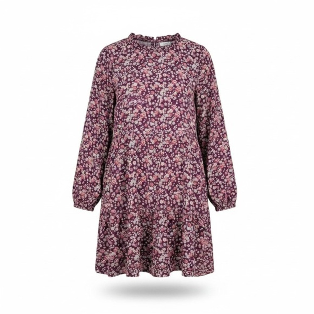 LuLaRoe Annabelle Dress 3XL NWT Purple Floral‎ Tiered Boho Cottagecore Midi